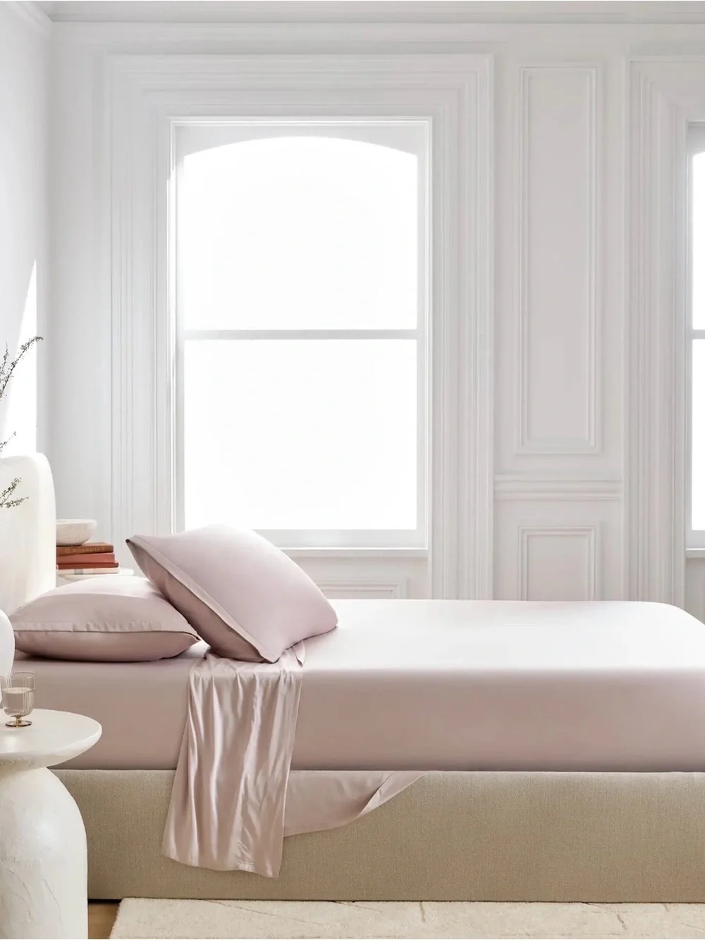 NWOT Organic Bamboo Soft Blush Twin XL Sheet Set - Retail $100